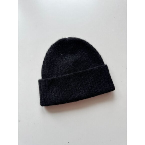 Aritzia AUXILIARY Black Polyamide Alpaca Wool Blend Knit Beanie Hat, One Size - Picture 5 of 11